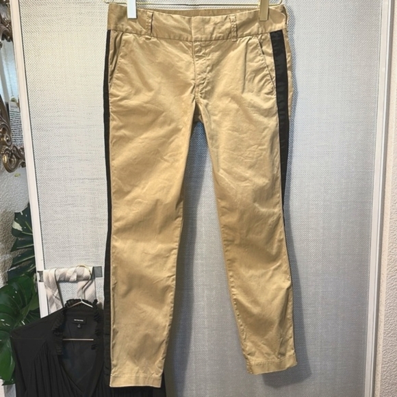 J Crew Andie Tan Black Tuxedo pant size 8 - Picture 1 of 11